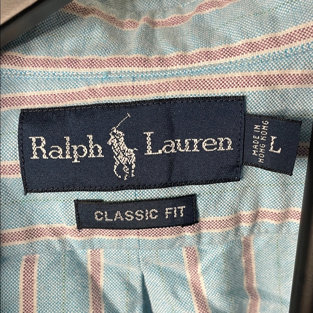 Ralph Lauren Light Blue and White Striped Shirt - Picture 2 of 4